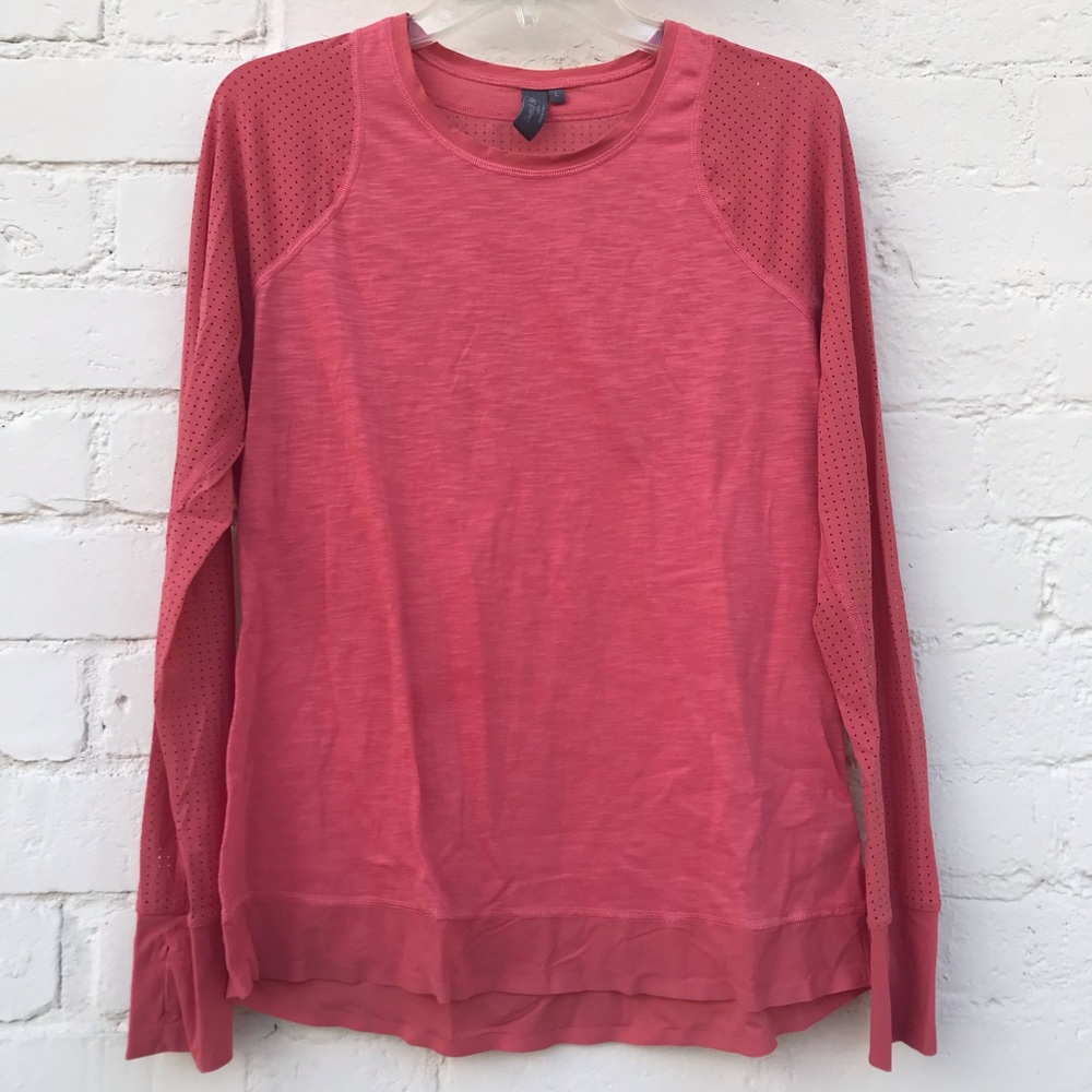 Sweaty Betty Breeze Long Sleeve Run Top in Coral